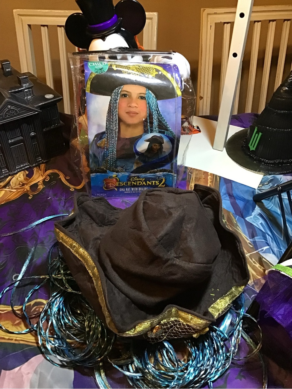Disney descendants 2 UMA hat with braids one size child